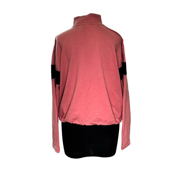 Bebe Womens Pullover Sweatshirt Medium Black/Ash Rose Cotton/Polyester Blend - Picture 3 of 12